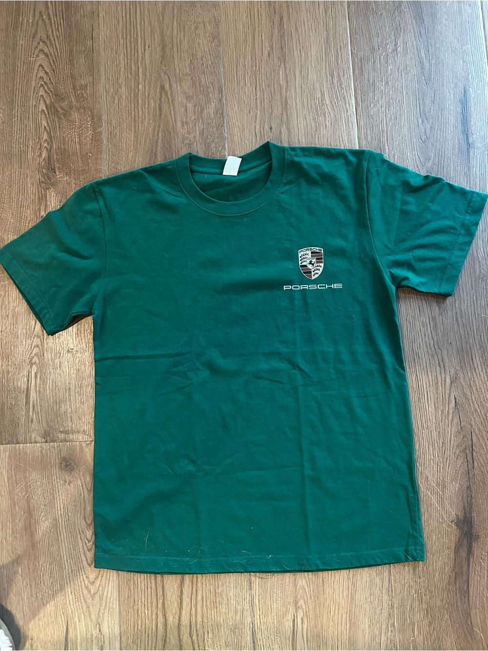 Men's Porsche GT3RS Green Short Sleeve Logo Tee size S